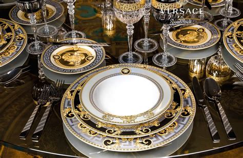 glass versace table|Versace italian tableware price.